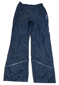 Tmavomodré šusťákové nepromokavé kalhoty C&A