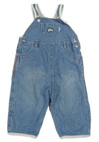 Modré riflové laclové podšité kalhoty s autem Mothercare