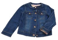 Tmavomodrá tepláková riflová crop bunda TED BAKER