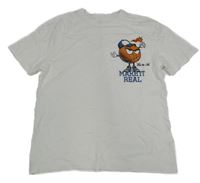 Bílé tričko s míčem a nápisy C&A