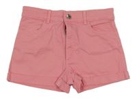 Růžové riflové kraťasy H&M