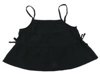 Černý vzorovaný crop top s mašlemi H&M