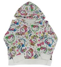 Bílá mikina s Kitty a kapucí Sanrio