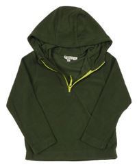 Khaki fleecová funkční propínací mikina s kapucí MOUNTAIN WAREHOUSE