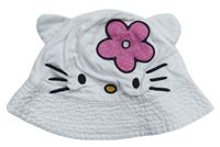 Bílý klobouk s Hello Kitty zn. Sanrio