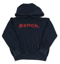 Tmavomodrá mikina s logem a kapucí Bench