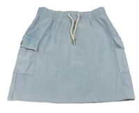 Světlemodrá tepláková riflová cargo sukně zn. River Island