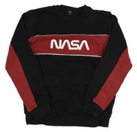 Černo-vínová mikina s nápisem NASA River Island