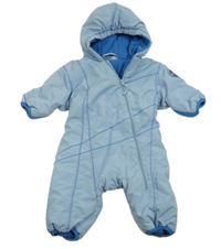 Modrá šusťáková zateplená kombinéza s kapucí zn. Impidimpi