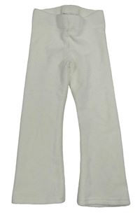 Bílé žebrované sametové tepláky Infinity Kids