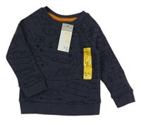 Nové - Tmavomodrá mikina s auty Primark