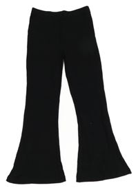 Černé žebrované flare legíny George