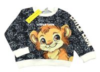 Nové - Černá mikina s lvíčkem Shein