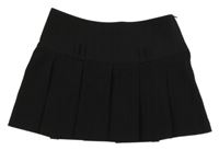 Černá pruhovaná skládaná sukně C&A