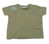 Khaki tričko s nápisem C&A