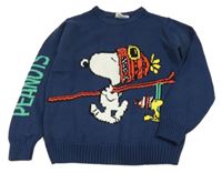 Tmavomodrý svetr se Snoopym
