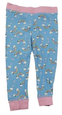 Modré pyžamové kalhoty s duhami Pocopiano