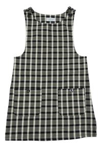Černo-béžovo-bílé kostkované šaty Primark