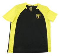 Černo-žluté sportovní funkční tričko s potiskem Crane