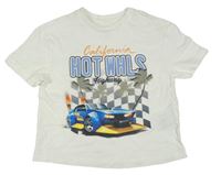 Bílé tričko s autem - Hot Wheels M&S