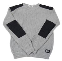 Šedo-černý svetr H&M