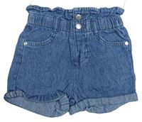 Modré lehké riflové paper bag kraťasy Denim Co.