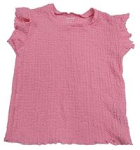 Růžové mačkané tričko Primark