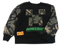 Černo-khaki mikina se vzorovanými rukávy a Minecraft Primark
