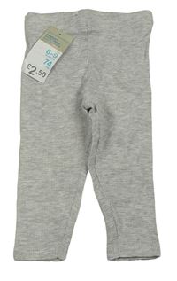 Světlešedé žebrované legíny Primark