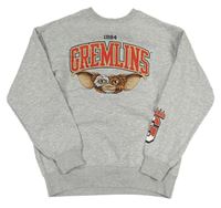 Šedá melírovaná mikina s Gremlins H&M