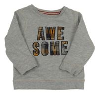 Šedá melírovaná mikina s nápisem zn. River Island