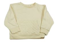 Smetanová mikina s prošívanou kapsou H&M