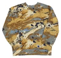 Modro-hnědo-černá mramorová mikina H&M