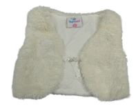 Smetanová chlupatá podšitá vesta Topomini