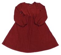 Vínové sametové šaty shein