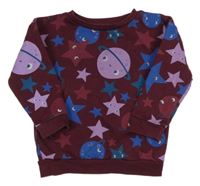 Vínová mikina s vesmírem Primark