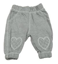 Šedé tepláky se srdíčky 