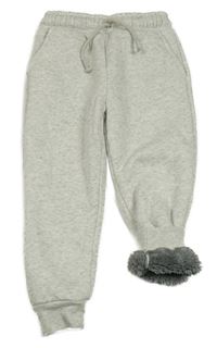 Šedé melírované zateplené tepláky F&F