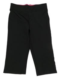 Černé sportovní crop legíny Pocopiano