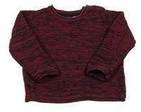 Vínovo-černý melírovaný lehký svetr Primark