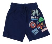 Tmavomodré teplákové kraťasy s Marvel George