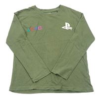 Khaki triko s logem PlayStation Zara