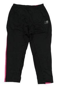 Černo-růžové sportovní crop legíny Karrimor