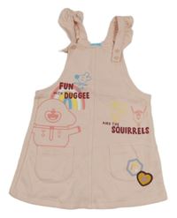 Světlerůžové teplákové laclové šaty s volánky - Hej Hafí Tu