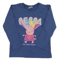 Tmavomodré triko s Peppou George