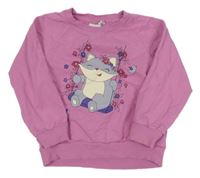 Růžová mikina s liškou Name it