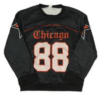 Černá mikina s nápisem a číslem Shein