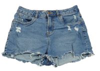 Světlemodré riflové kraťasy s prošoupáním New Look