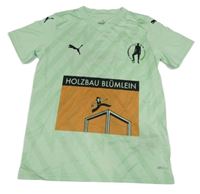 Mintové sportovní tričko s potiskem a číslem Puma 