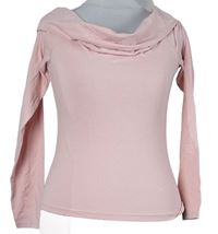 Dámské růžové crop triko s lodičkovým výstřihem Miss Selfridge 